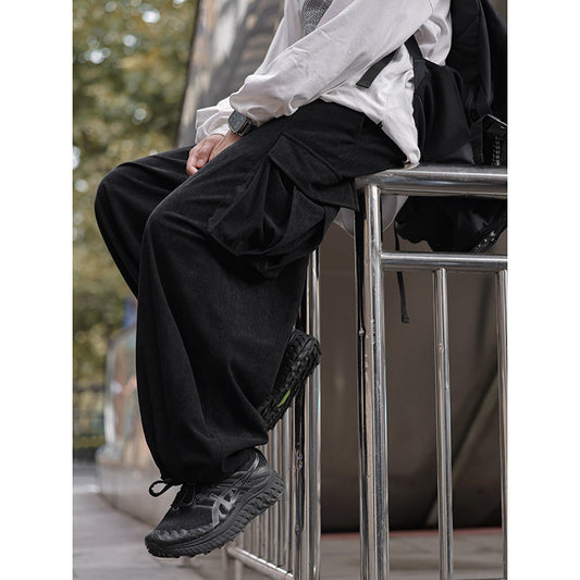 Loose Cargo Corduroy Casual Pants