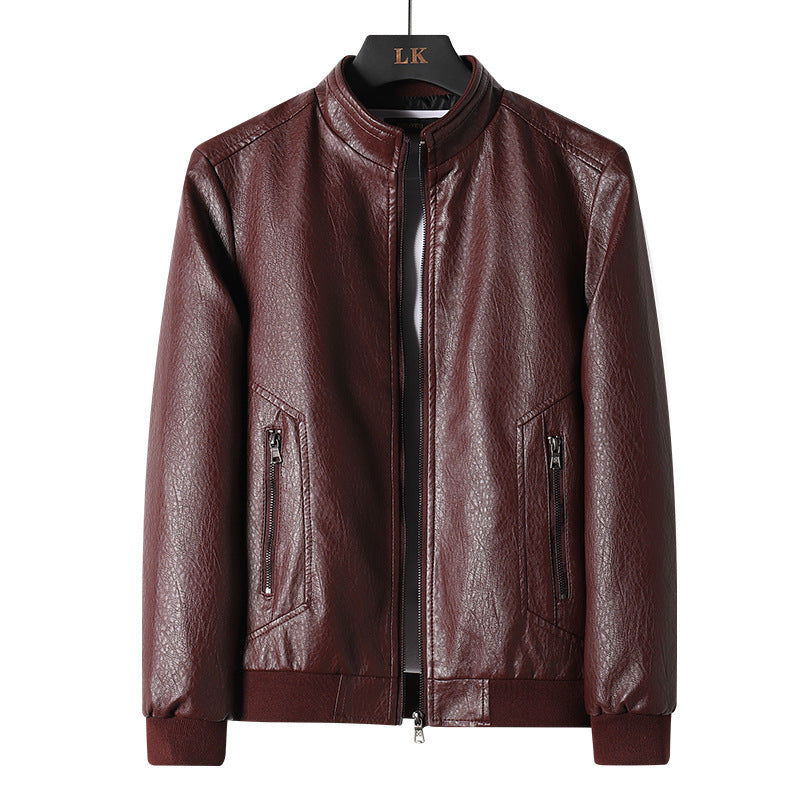 Men's Simplicity Leather Coat