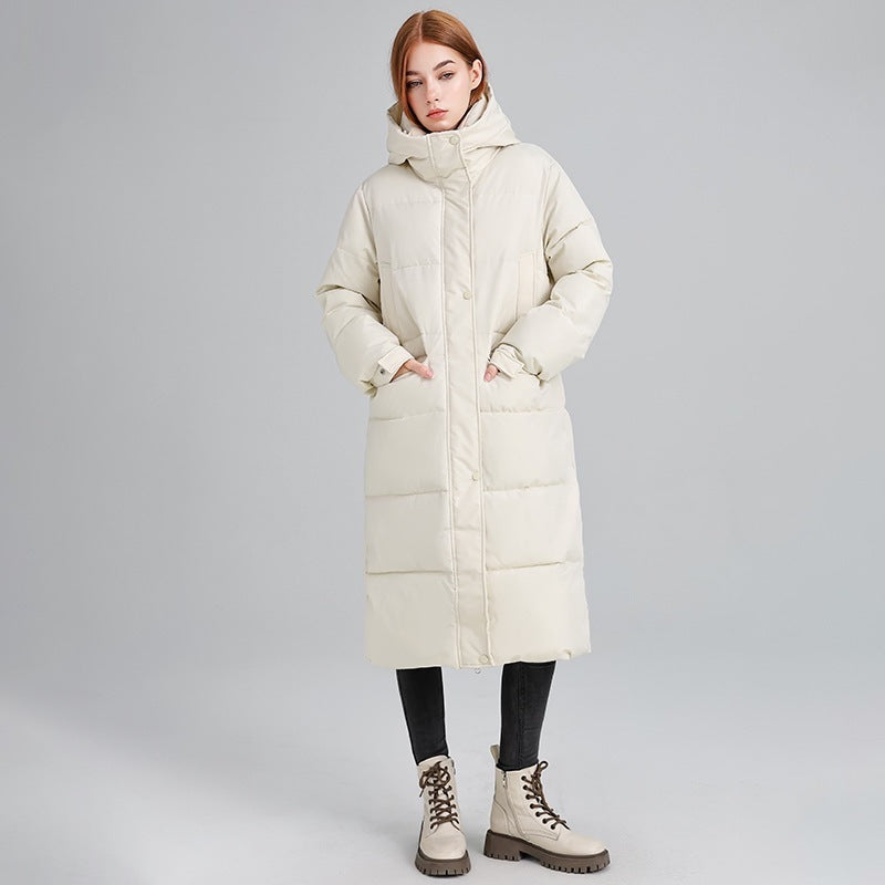 Cotton-padded Over-the-knee Coat