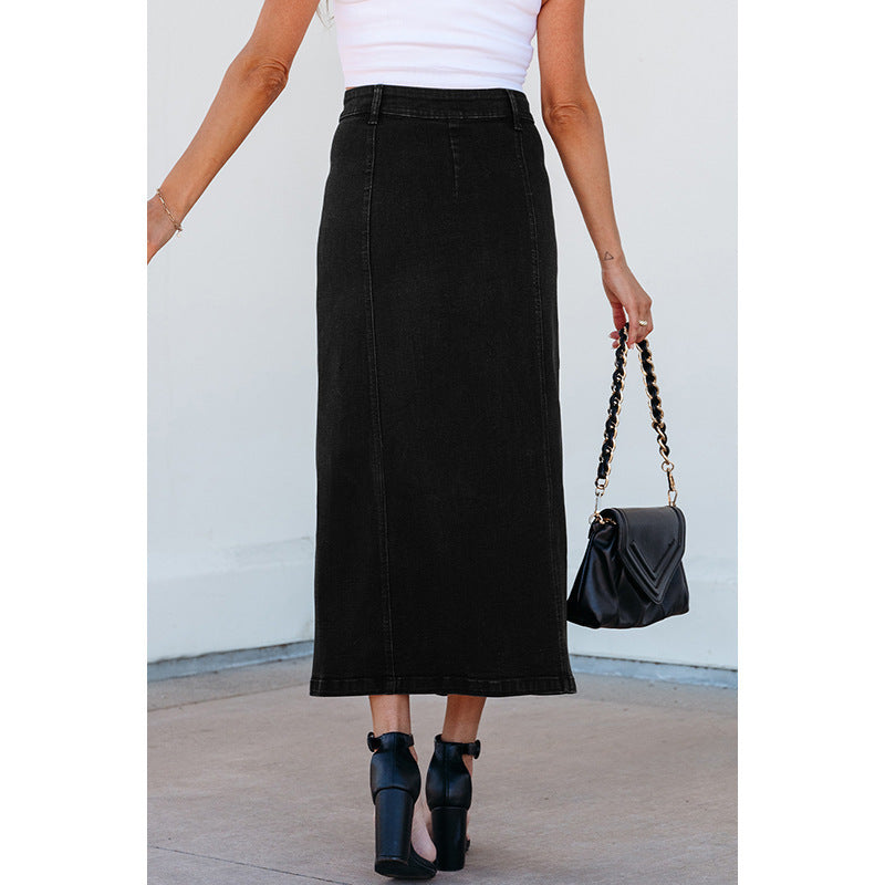 Irregular Slit Midi Dress