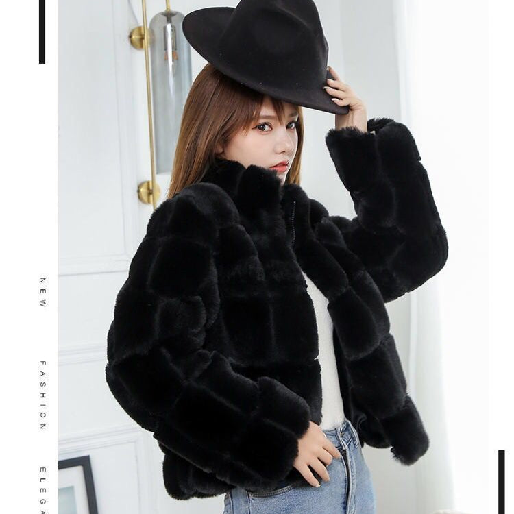 Imitation Fur Rex Rabbit Fur Coat