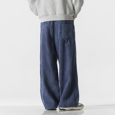 Wide-Leg Corduroy Sweatpants