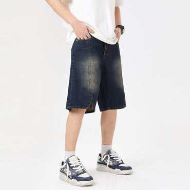 Retro Washed Denim Shorts