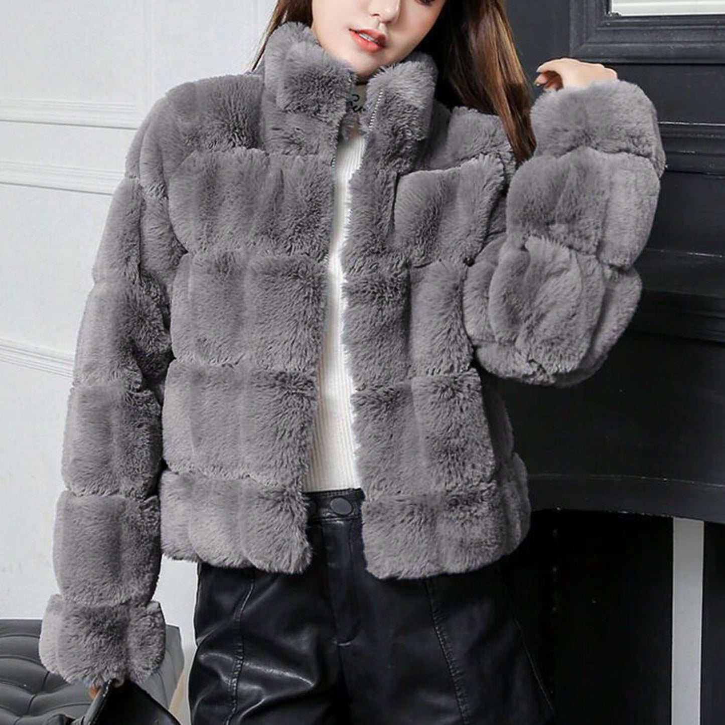 Imitation Fur Rex Rabbit Fur Coat