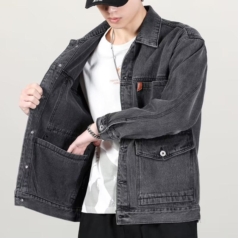 Smoky Gray Vintage Denim Jacket