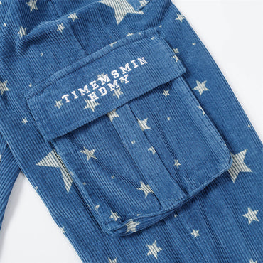 Star Full Print Corduroy Pants