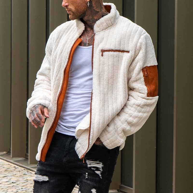 Color Collision Plush Jacket