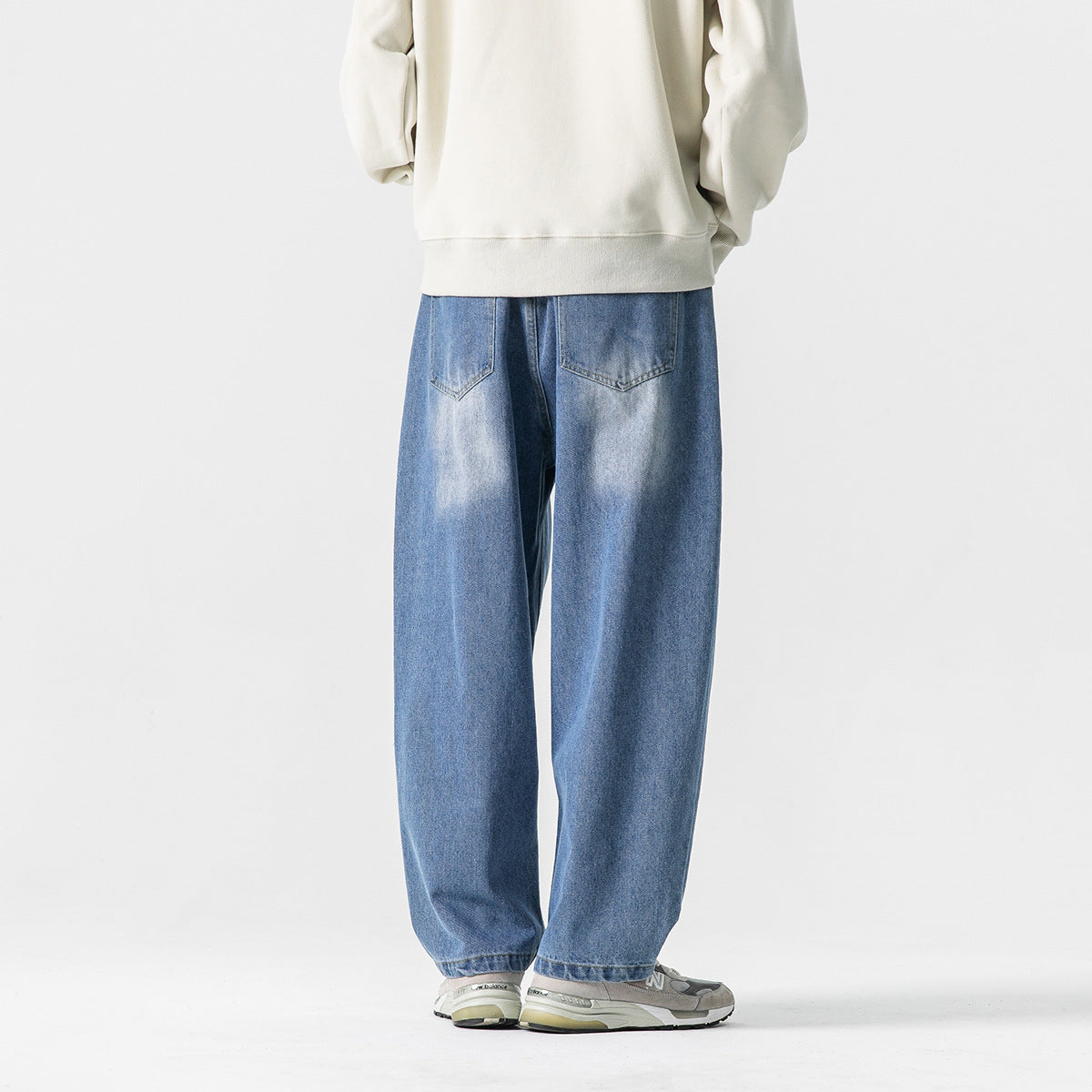Retro White Ripped Denim