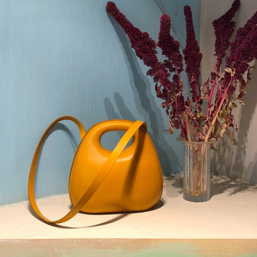 Shell Type Round Flap Handbag