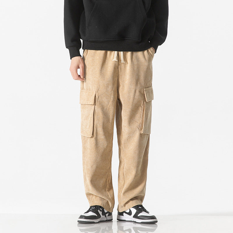 Workwear Loose Straight Corduroy Pants
