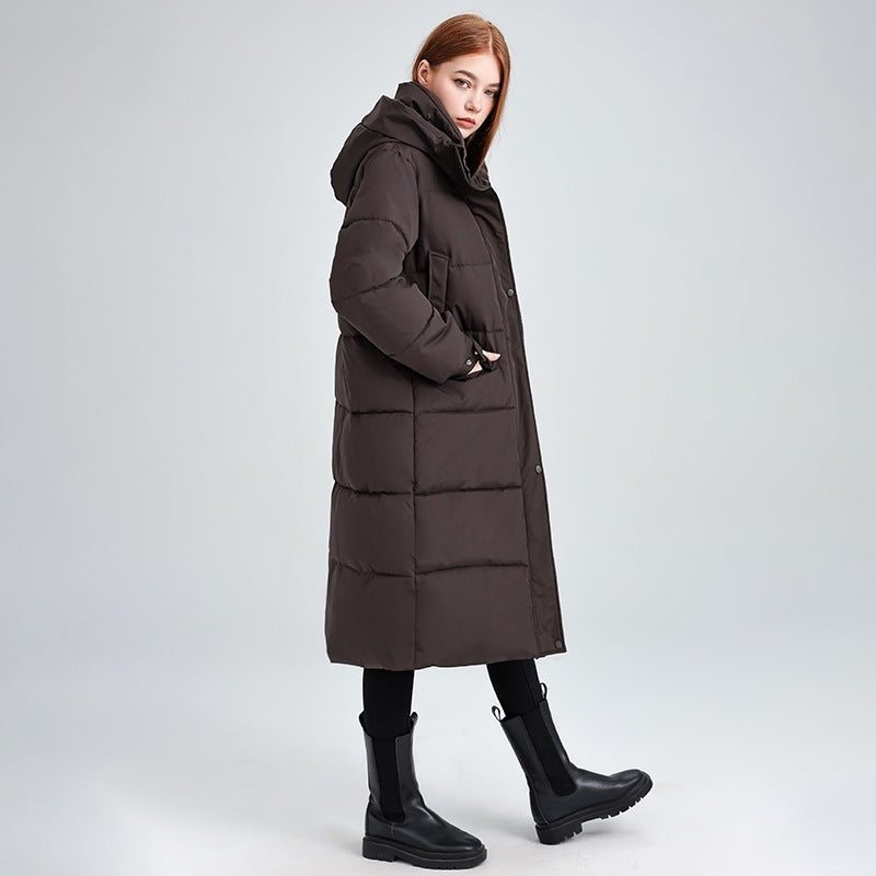 Cotton-padded Over-the-knee Coat