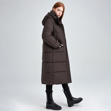 Cotton-padded Over-the-knee Coat
