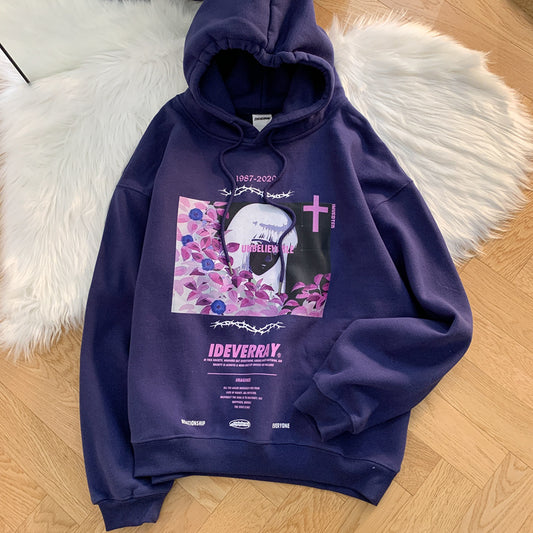 Ins Tide Loose Printed Hoodie