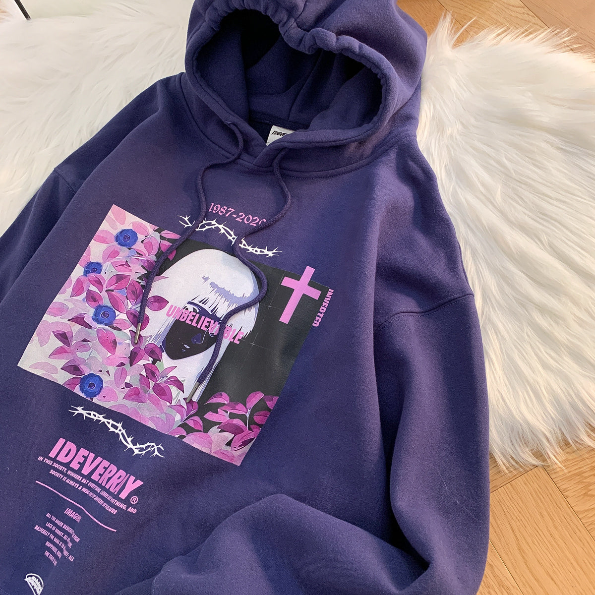 Ins Tide Loose Printed Hoodie