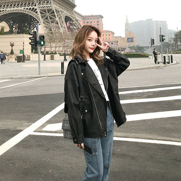 Casual Motorcycle Leather Jacket