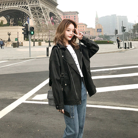 Casual Motorcycle Leather Jacket