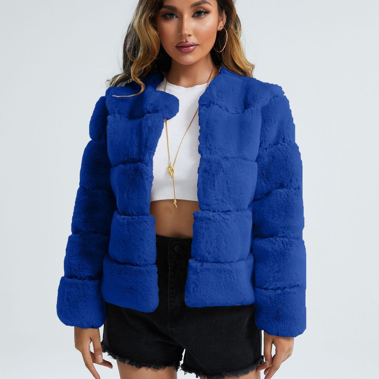 Artificial Fox Fur Coat