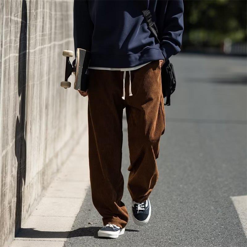 Loose Leisure Corduroy Pants