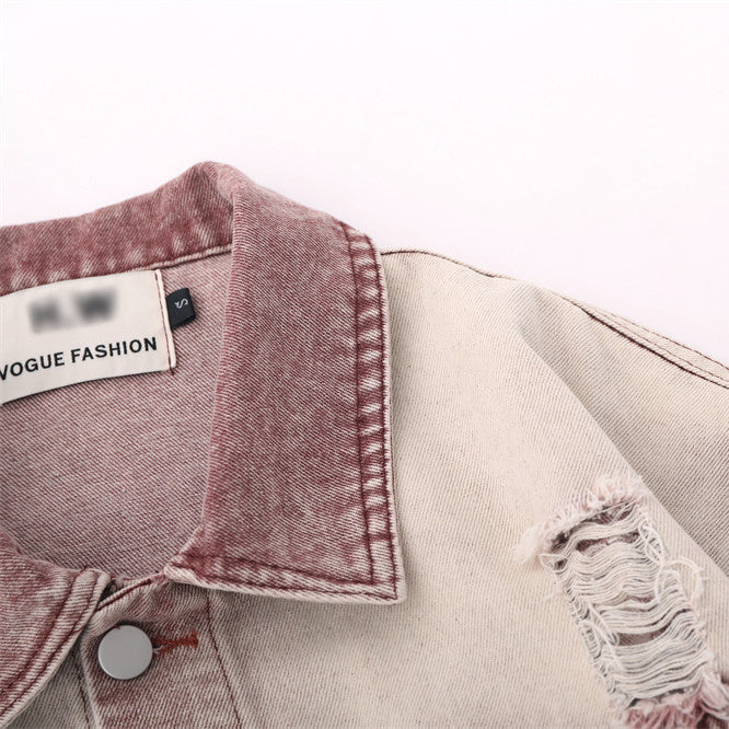 Five-Star Embroidery Denim Jacket