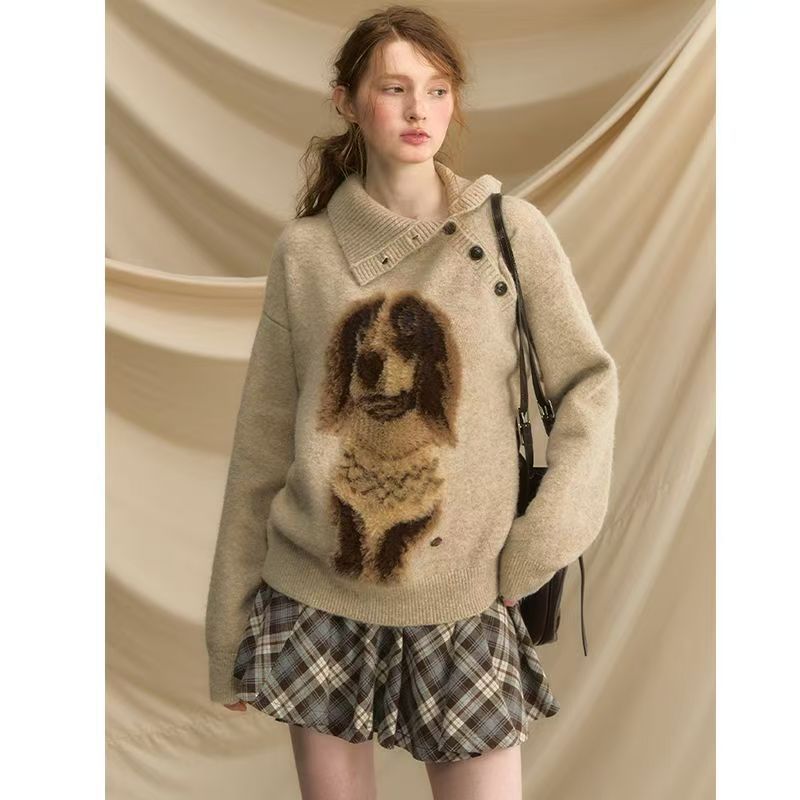 Retro Loose French Ins Sweater