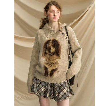 Retro Loose French Ins Sweater
