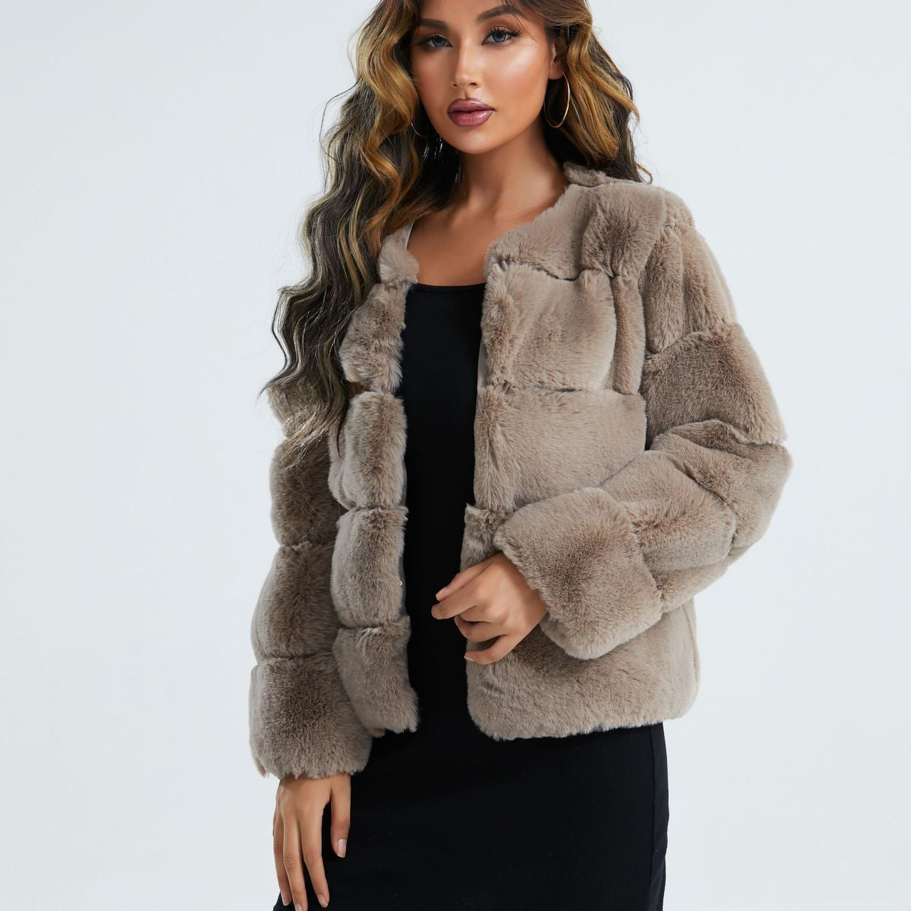 Artificial Fox Fur Coat