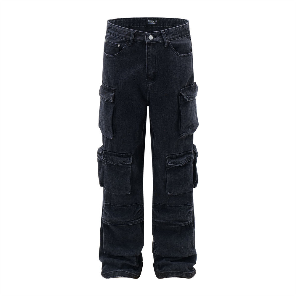 Multi-Pocket Workwear Denim