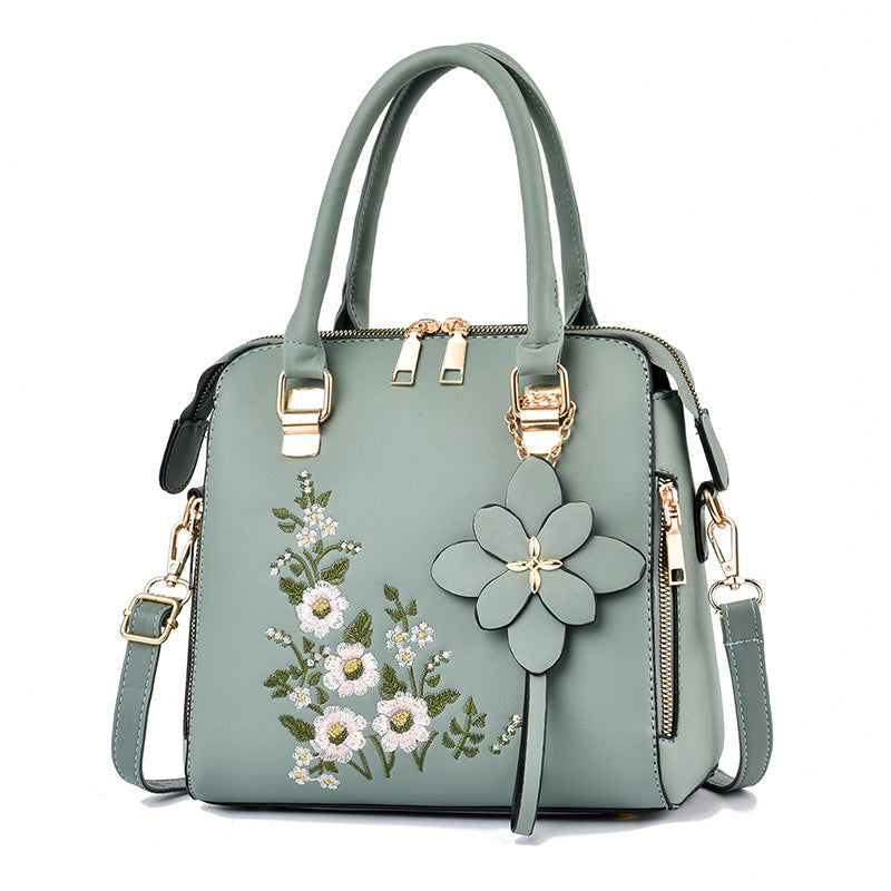 Flowers Embroidered Handbag