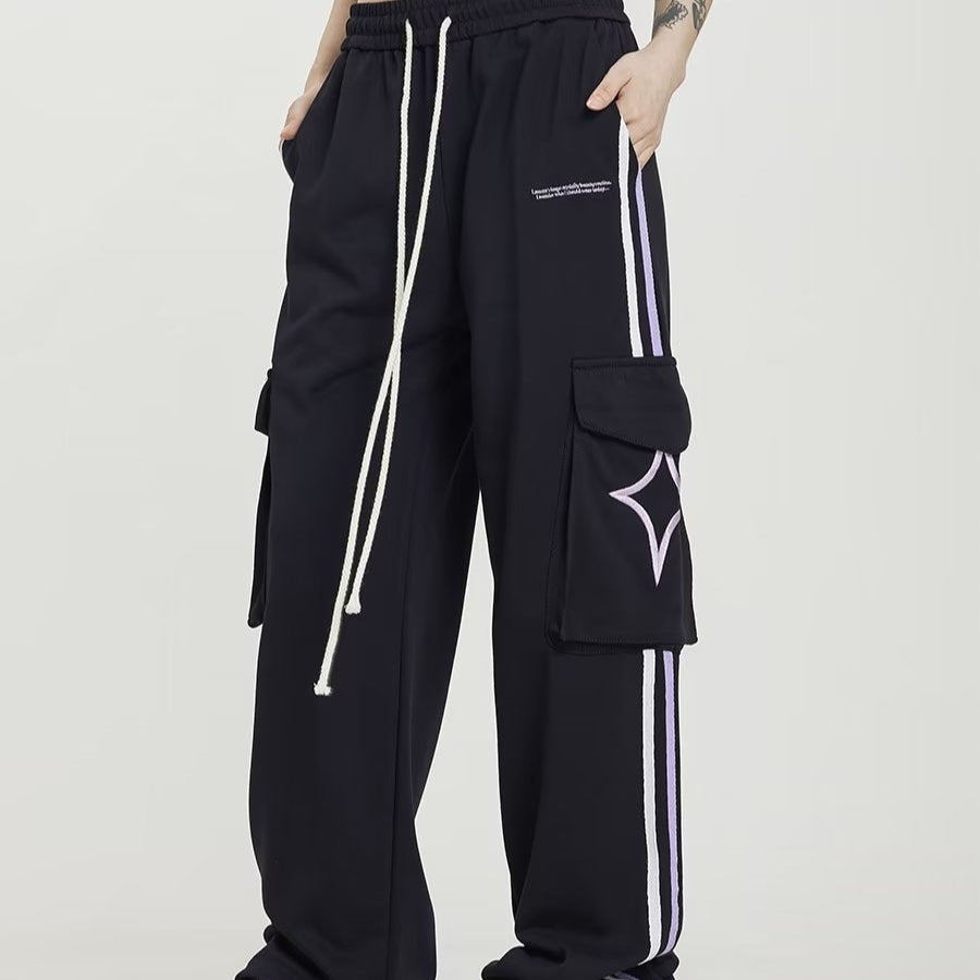 Embroidered Striped Sweatpant