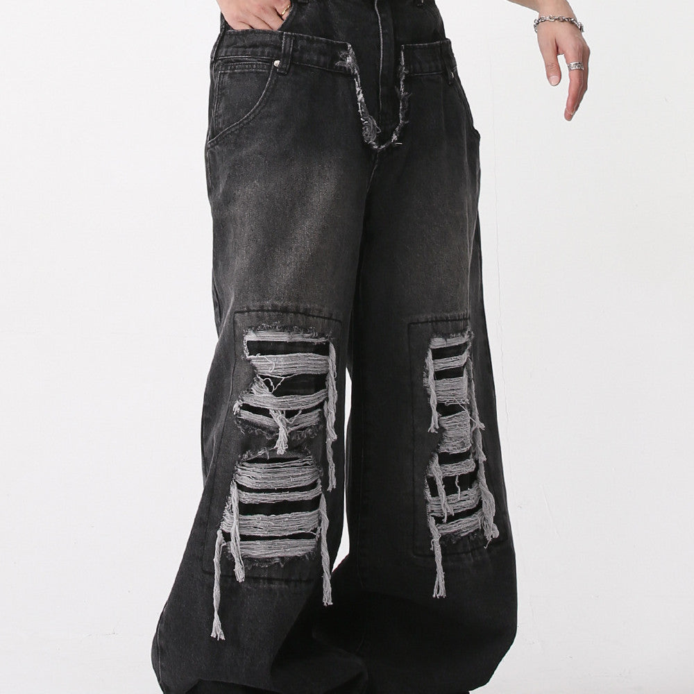Loose Fitting Wide Leg Jeans