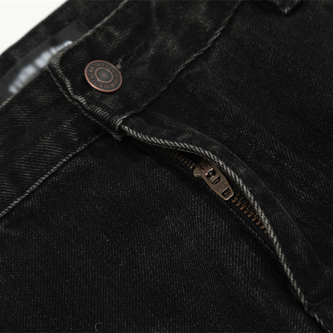 Retro Tattered Jeans Denim