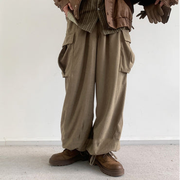 Retro Corduroy Workwear Pants