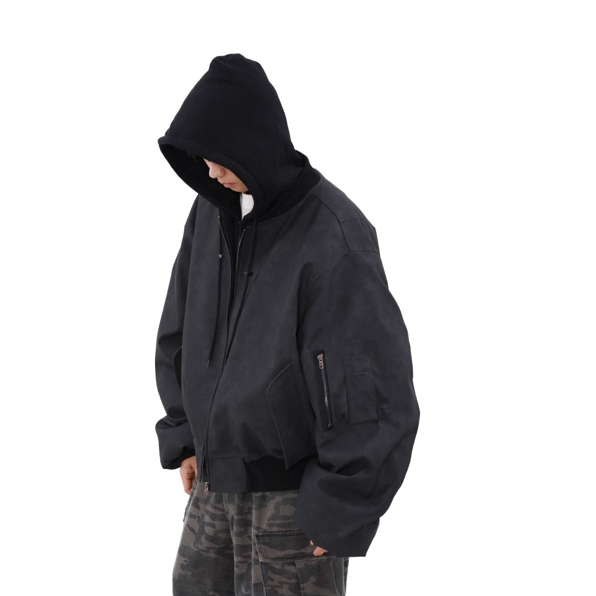 Loose Casual Hooded Coat
