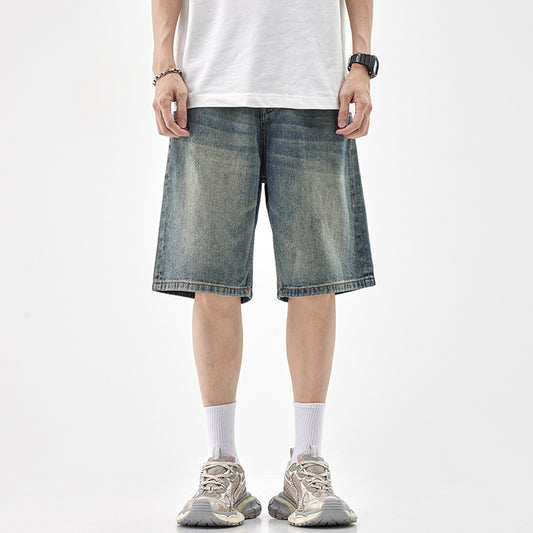 Plus Size Baggy Denim Shorts