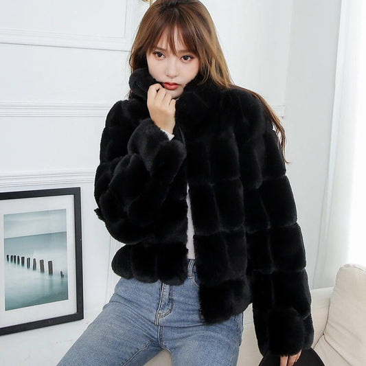 Imitation Fur Rex Rabbit Fur Coat