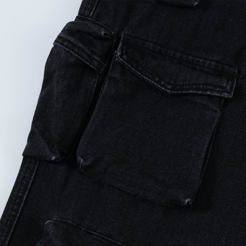 Multi-Pocket Workwear Denim