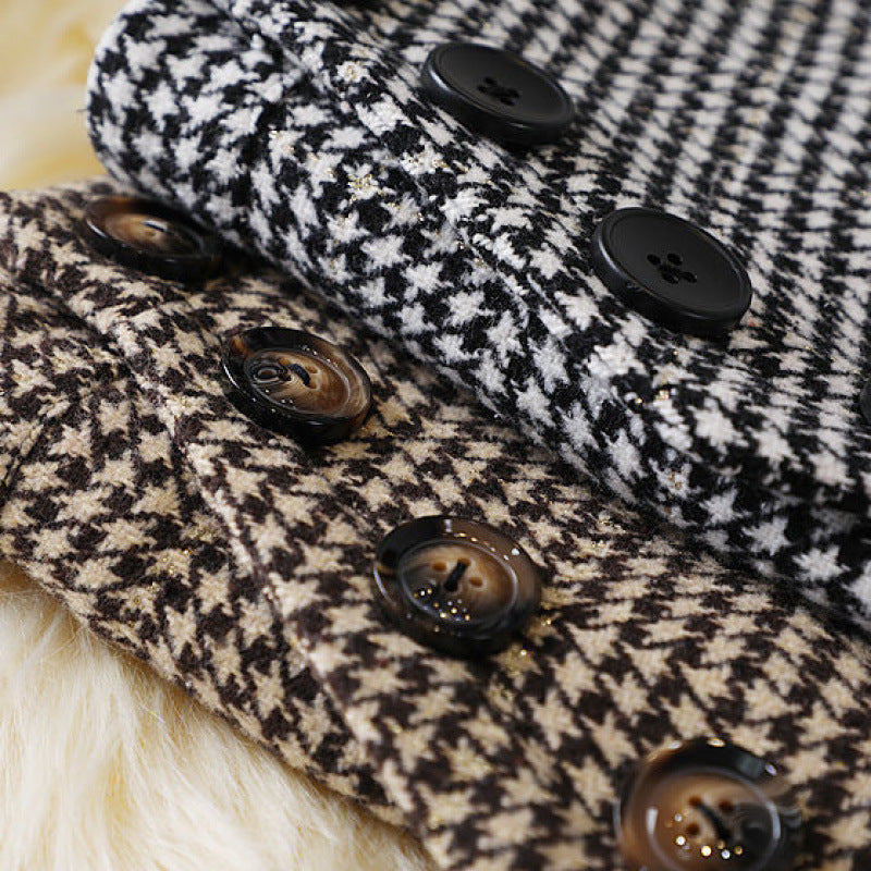 Houndstooth Midi Skirt