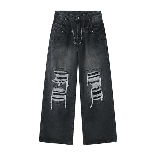 Loose Fitting Wide Leg Jeans