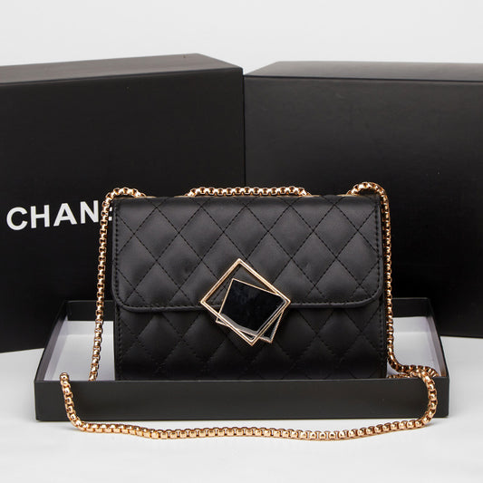 Black Quilted Chain Bag