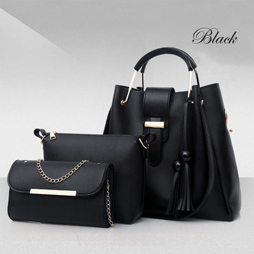 3-Piece Tassel Accent Handbag Set