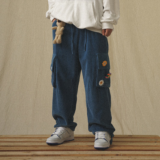 Loose Straight Corduroy Pants