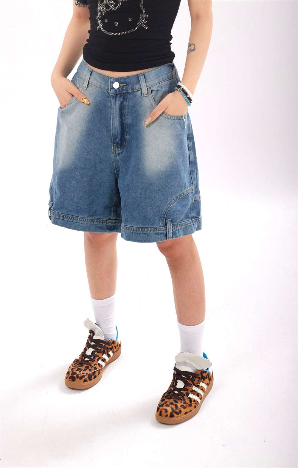 Baggy Denim Shorts Men And Women