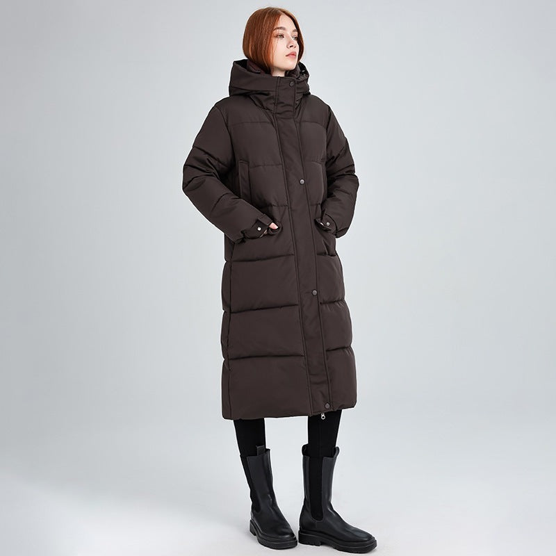 Cotton-padded Over-the-knee Coat