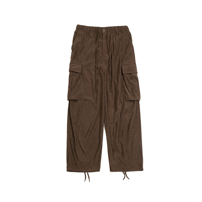 Loose Cargo Corduroy Casual Pants