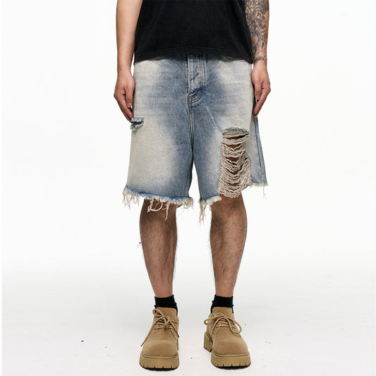 Retro Washed Old Men's Denim Shorts