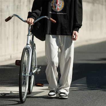 Loose Leisure Corduroy Pants