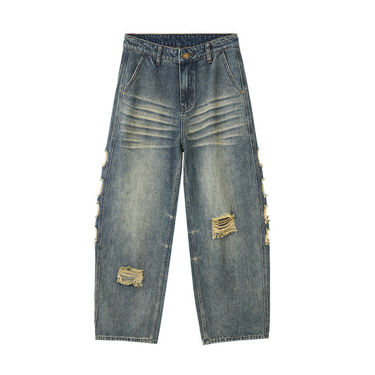 Ripped Wide-leg Jeans