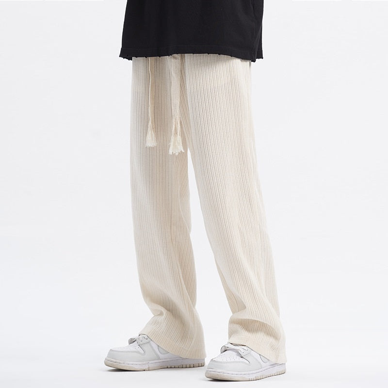 Loose Straight Corduroy Pants