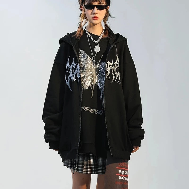Loose Street Sports Zipper Cardigan