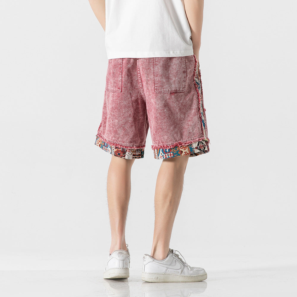 Raw Edge Denim Shorts